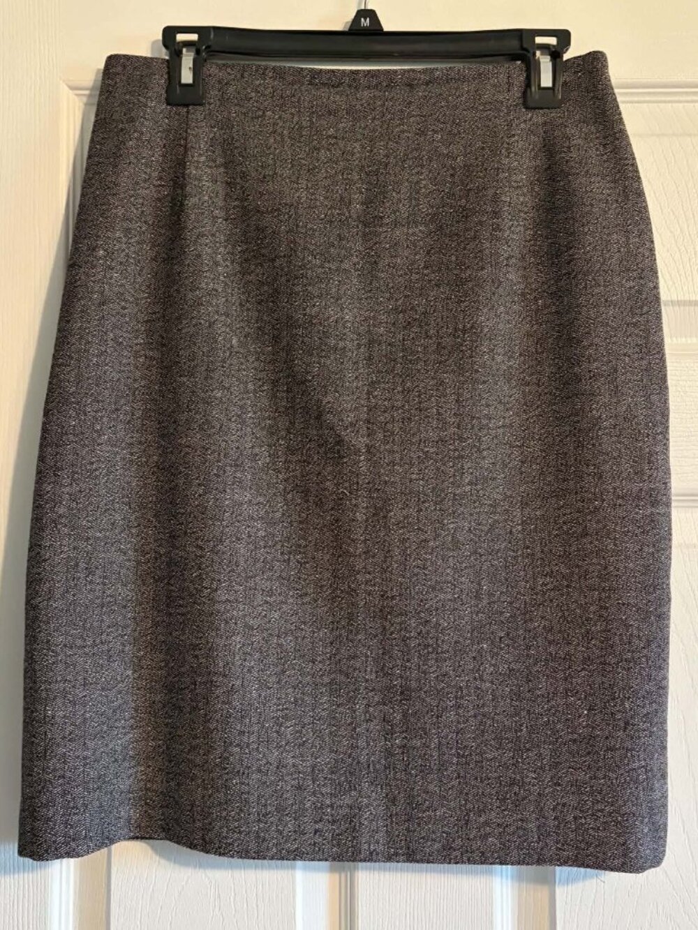 Piazza Sempione Italy Wool Chevron Tweed Pencil Skirt IT 46 US 10 Large